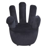 vidaXL Scaun model mână, negru, catifea vidaXL Scaun model mână, negru, catifea