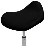 vidaXL Scaun de salon cu pernă cu roata Negru 50 x 50 x cm Fier cromat