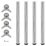 Picioare de masă reglabile în înălțime, crom, 710 mm, 4 buc. Picioare de masă reglabile în înălțime, crom, 710 mm, 4 buc.