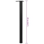 Picioare de masă reglabile pe înălțime, 870 mm, negru, 4 buc. Picioare de masă reglabile pe înălțime, 870 mm, negru, 4 buc.