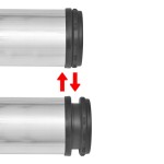 Picioare de masă din nichel șlefuit, înălțime reglabilă, 4 buc, 870 mm Picioare de masă din nichel șlefuit, înălțime reglabilă, 4 buc, 870 mm