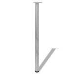 Picioare de masă reglabile pe înălțime, nichel șlefuit, 4 buc, 1100 mm Picioare de masă reglabile pe înălțime, nichel șlefuit, 4 buc, 1100 mm