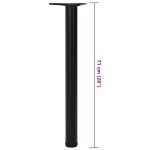 Picioare de masă reglabile în înălțime, negru, 710 mm Picioare de masă reglabile în înălțime, negru, 710 mm
