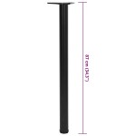 Picioare de masă reglabile în înălțime, 870 mm, negru, 4 buc. Picioare de masă reglabile în înălțime, 870 mm, negru, 4 buc.