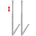 Picioare telescopice de masă cromate, 2 buc., 710 mm-1100 mm Picioare telescopice de masă cromate, 2 buc., 710 mm-1100 mm