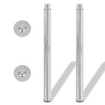 Picioare telescopice de masă cromate, 2 buc., 710 mm-1100 mm Picioare telescopice de masă cromate, 2 buc., 710 mm-1100 mm