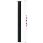 Picioare telescopice de masă, 2 buc., negru, 710 mm-1100 mm Picioare telescopice de masă, 2 buc., negru, 710 mm-1100 mm