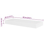 Rafturi suspendate de perete pentru cărți/DVD-uri, 2 buc, alb, MDF Rafturi suspendate de perete pentru cărți/DVD-uri, 2 buc, alb, MDF