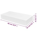 Raft de perete suspendat, 1 sertare, depozitare cărți/DVD, alb, MDF Raft de perete suspendat, 1 sertare, depozitare cărți/DVD, alb, MDF