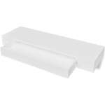 Raft de perete suspendat, 1 sertar, depozitare cărți/DVD, alb, MDF Raft de perete suspendat, 1 sertar, depozitare cărți/DVD, alb, MDF