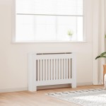 Mască de calorifer încălzire, dulap radiator, alb, 112 cm, MDF Mască de calorifer încălzire, dulap radiator, alb, 112 cm, MDF
