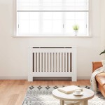 Mască de calorifer încălzire, dulap radiator, alb, 112 cm, MDF Mască de calorifer încălzire, dulap radiator, alb, 112 cm, MDF