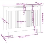 Mască de calorifer încălzire, dulap radiator, alb, 112 cm, MDF Mască de calorifer încălzire, dulap radiator, alb, 112 cm, MDF