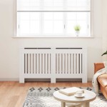 Mască de calorifer, dulap radiator, alb, 152 cm, MDF Mască de calorifer, dulap radiator, alb, 152 cm, MDF