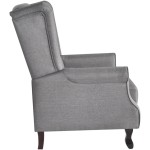 vidaXL Fotoliu, gri, material textil