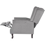 vidaXL Fotoliu, gri, material textil