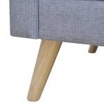 vidaXL Canapea cu 2 locuri, material textil, gri deschis
