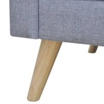 vidaXL Canapea cu 3 locuri, material textil, gri deschis vidaXL Canapea cu 3 locuri, material textil, gri deschis