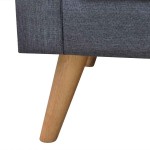 vidaXL Canapea cu 2 locuri, material textil, gri închis vidaXL Canapea cu 2 locuri, material textil, gri închis