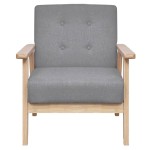 vidaXL Fotoliu, gri deschis, material textil