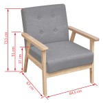 vidaXL Fotoliu, gri deschis, material textil
