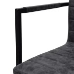 vidaXL Scaune de bucătărie consolă, 2 buc., negru, piele ecologică
