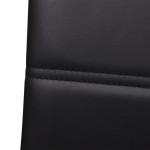 vidaXL Scaune de bucătărie consolă, 2 buc., negru, piele ecologică