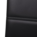 vidaXL Scaune de bucătărie consolă, 4 buc., negru, piele ecologică