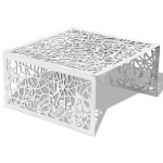 vidaXL Măsuță de cafea cu design geometric, argintiu, aluminiu vidaXL Măsuță de cafea cu design geometric, argintiu, aluminiu
