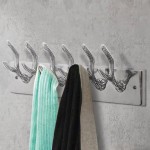 Cuier din aluminiu pentru haine, pălării, cravate, argintiu Cuier din aluminiu pentru haine, pălării, cravate, argintiu