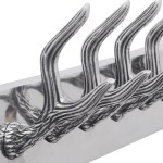 Cuier din aluminiu pentru haine, pălării, cravate, argintiu Cuier din aluminiu pentru haine, pălării, cravate, argintiu