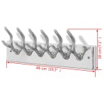 Cuier din aluminiu pentru haine, pălării, cravate, argintiu Cuier din aluminiu pentru haine, pălării, cravate, argintiu
