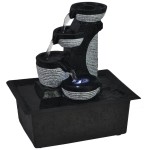 vidaXL Fântână de interior din poli rășină cu iluminare LED vidaXL Fântână de interior din poli rășină cu iluminare LED