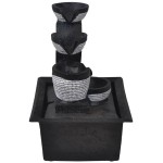 vidaXL Fântână de interior din poli rășină cu iluminare LED vidaXL Fântână de interior din poli rășină cu iluminare LED