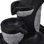 vidaXL Fântână de interior din poli rășină cu iluminare LED vidaXL Fântână de interior din poli rășină cu iluminare LED