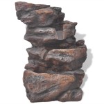 vidaXL Fântână de interior din polirășină cu iluminare LED