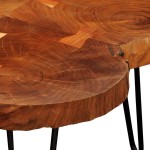 vidaXL Măsuță de cafea, 35 cm, 4 butuci, lemn masiv de acacia vidaXL Măsuță de cafea, 35 cm, 4 butuci, lemn masiv de acacia