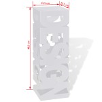 Suport pentru umbrele, pătrat, depozitare bastoane, alb, 48,5 cm, oțel Suport pentru umbrele, pătrat, depozitare bastoane, alb, 48,5 cm, oțel