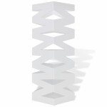 Suport pentru umbrele, pătrat, depozitare bastoane, alb, 48,5 cm, oțel Suport pentru umbrele, pătrat, depozitare bastoane, alb, 48,5 cm, oțel