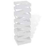 Suport pentru umbrele, pătrat, depozitare bastoane, alb, 48,5 cm, oțel Suport pentru umbrele, pătrat, depozitare bastoane, alb, 48,5 cm, oțel
