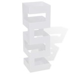 Suport pentru umbrele, pătrat, depozitare bastoane, alb, 48,5 cm, oțel Suport pentru umbrele, pătrat, depozitare bastoane, alb, 48,5 cm, oțel