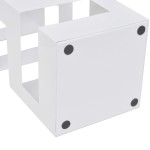 Suport pentru umbrele, pătrat, depozitare bastoane, alb, 48,5 cm, oțel Suport pentru umbrele, pătrat, depozitare bastoane, alb, 48,5 cm, oțel