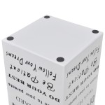 Suport pentru umbrele, pătrat, depozitare bastoane, alb, 48,5 cm, oțel Suport pentru umbrele, pătrat, depozitare bastoane, alb, 48,5 cm, oțel