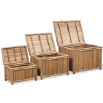 vidaXL Cutii de depozitare 3 buc, bambus vidaXL Cutii de depozitare 3 buc, bambus