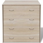 vidaXL Dulap cu 4 sertare, 60x30,5x71 cm, culoare stejar vidaXL Dulap cu 4 sertare, 60x30,5x71 cm, culoare stejar