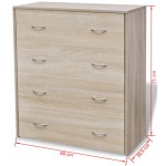 vidaXL Dulap cu 4 sertare, 60x30,5x71 cm, culoare stejar vidaXL Dulap cu 4 sertare, 60x30,5x71 cm, culoare stejar