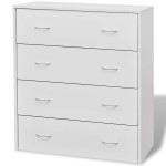 vidaXL Dulap cu 4 sertare, alb, 60x30,5x71 cm vidaXL Dulap cu 4 sertare, alb, 60x30,5x71 cm