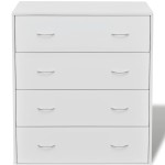vidaXL Dulap cu 4 sertare, alb, 60x30,5x71 cm vidaXL Dulap cu 4 sertare, alb, 60x30,5x71 cm