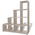 vidaXL Bibliotecă în trepte / Raft de expunere 142 cm Stejar