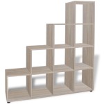 vidaXL Bibliotecă în trepte / Raft de expunere 142 cm Stejar